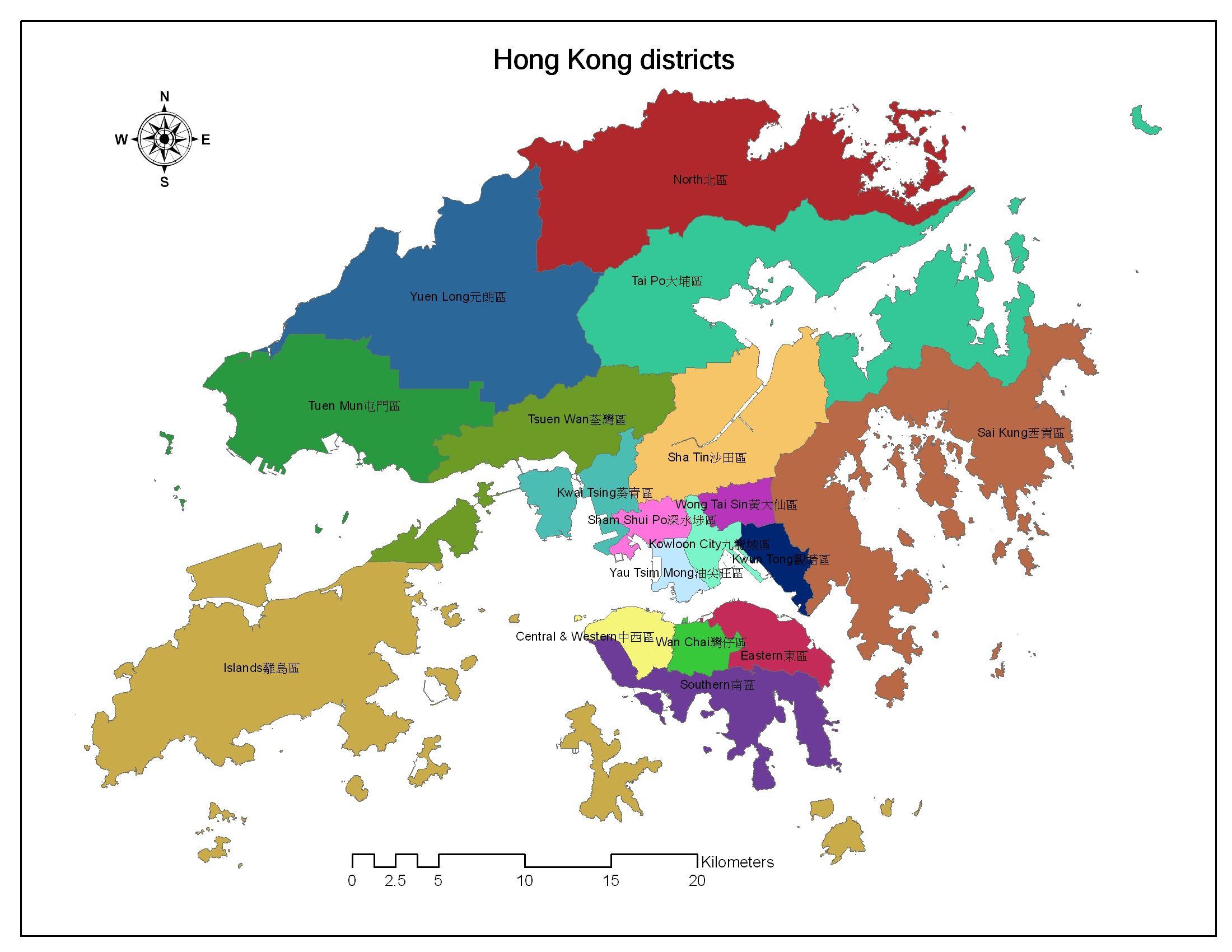 Hong Kong Neighborhood Map